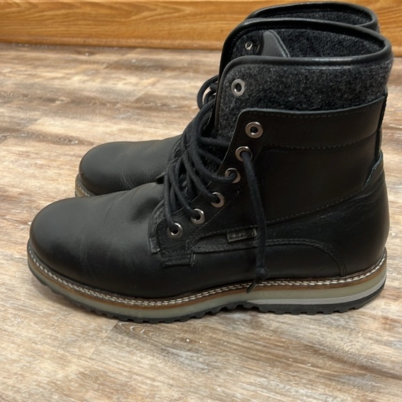 Bulle Black Boots Leather Wool Men's Size 10 EU 43 Lace Up - Picture 8 of 14